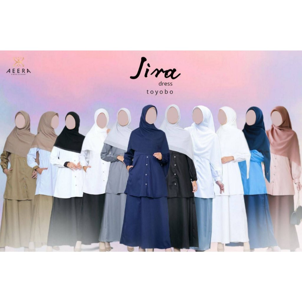 Jira Dress Toyobo (Baju Dinas Guru/Gamis) by Aeera