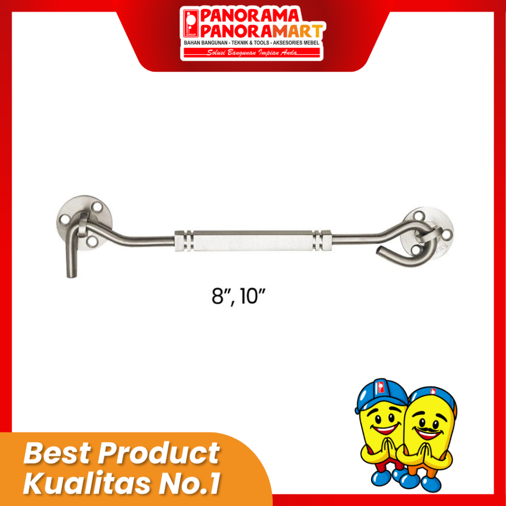 HAK ANGIN UNIKEY KOTAK 802 / UniKey Hak Angin Stainless HA 802 SQ SSS Ukuran 8" dan 10"