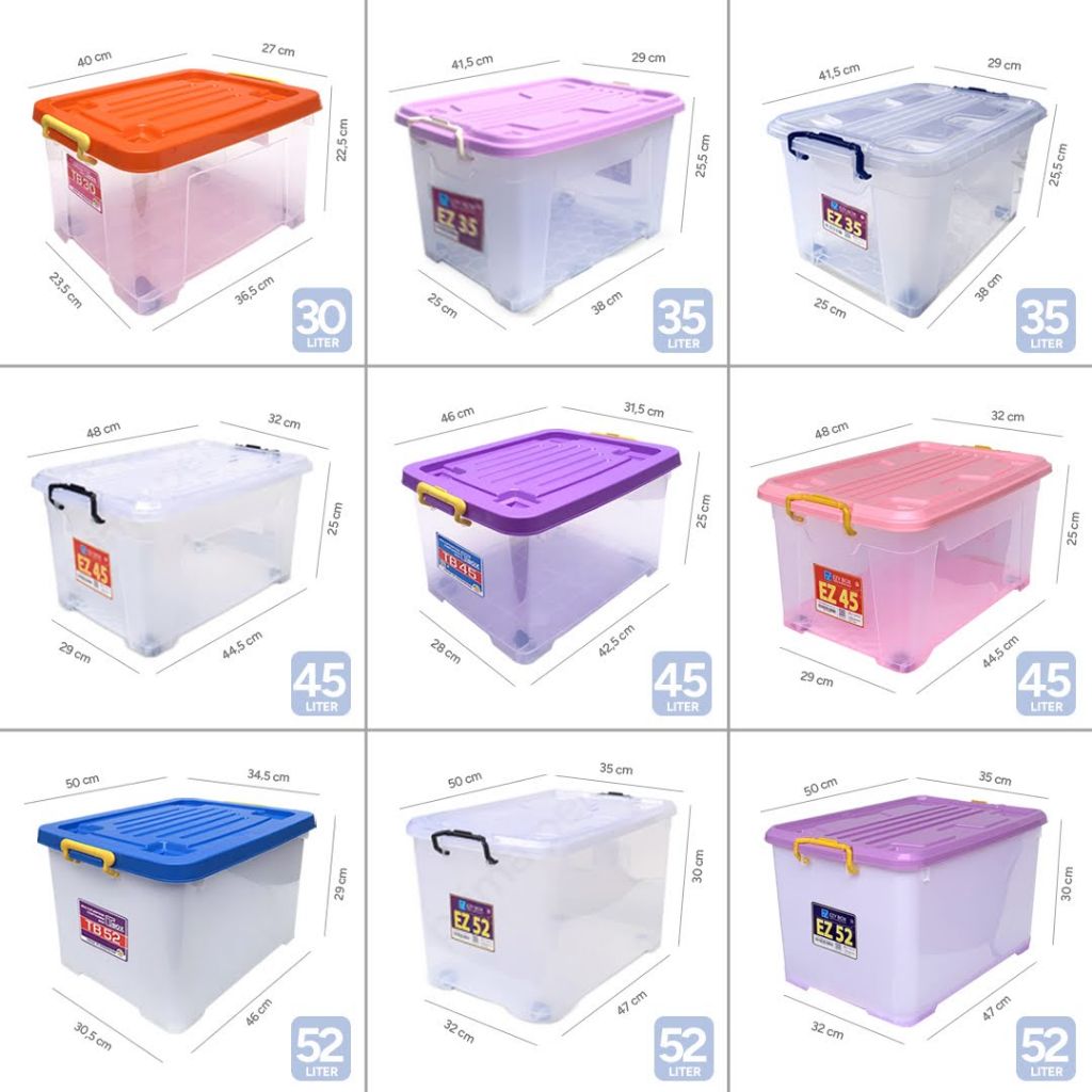 Storage Box Transparan 78 Liter Container Penyimpanan Boks Besar