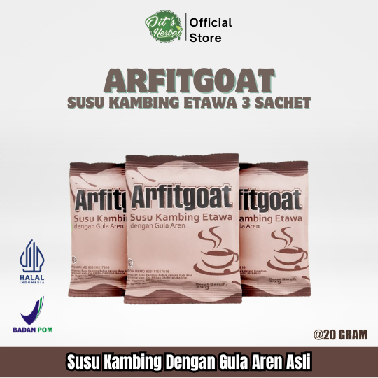 

ARFITGOAT - Susu Kambing Etawa Rasa Gula Aren Untuk Membantu Asam Urat, Nyeri Sendi BPOM - 3 Sachet