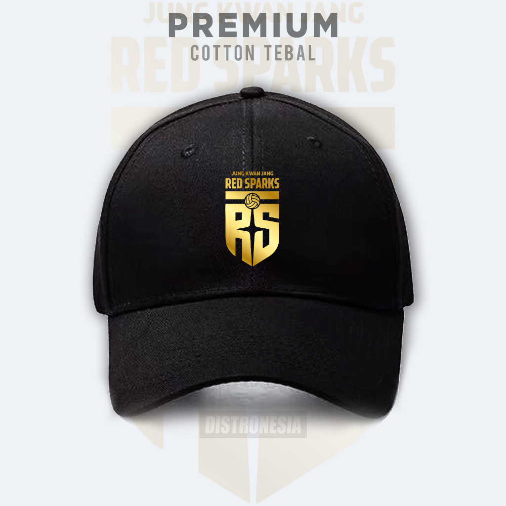 Topi Red Sparks Gold Premium Cotton