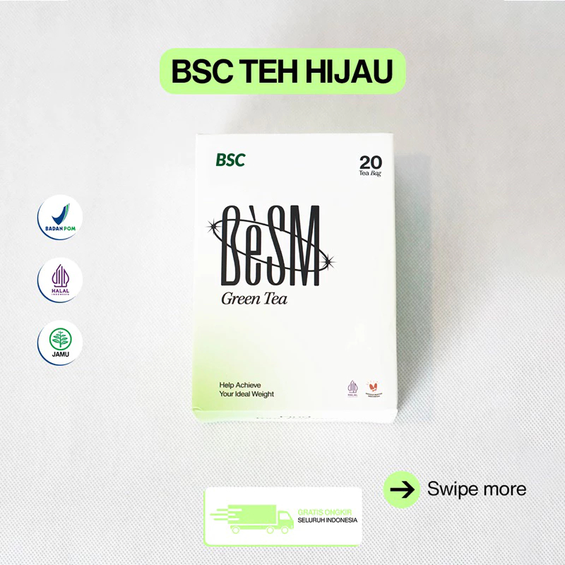 

BESM - BeSM GREEN TEA 1 BOX ISI 20 SACHET - BeSM TEH HIJAU HERBAL ALAMI 100% - HERBAL SLIMMING TEA - TEH PENURUN BERAT BADAN - TEH DIET - TEH KURUS - TEH LANGSING
