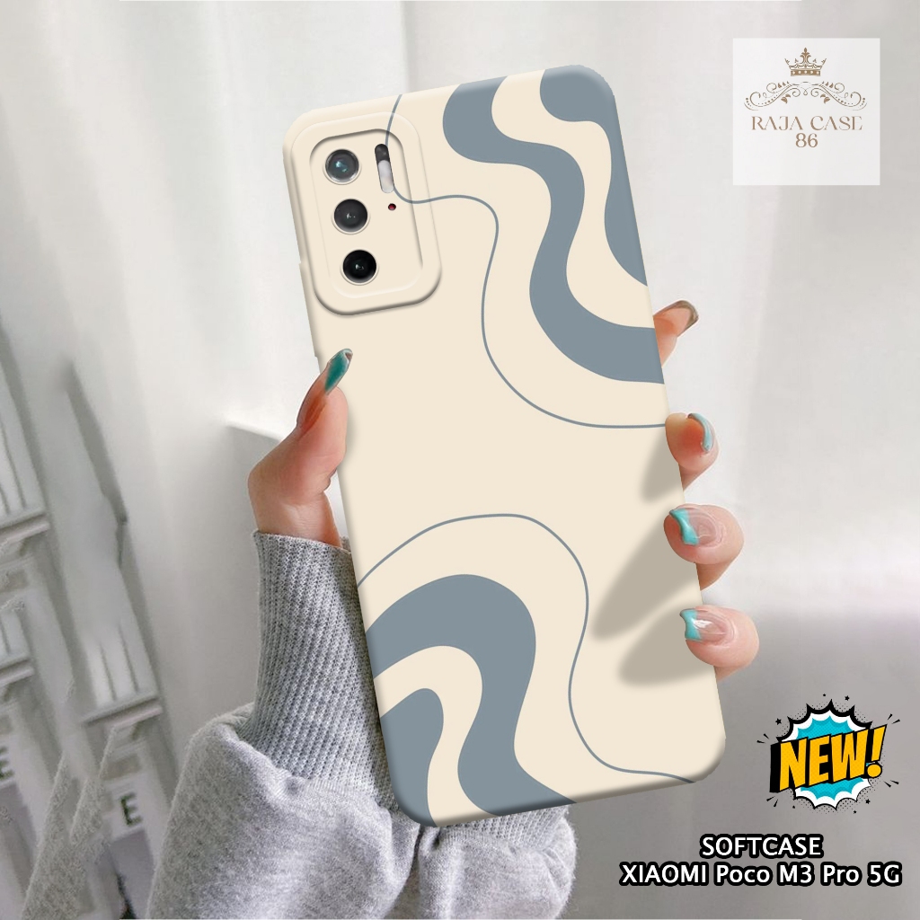Softcase Xiaomi Poco M3 Pro 5G - Rajacase - Case Poco M3 Pro 5G - Motif Case Abstrak - Case Xiaomi P