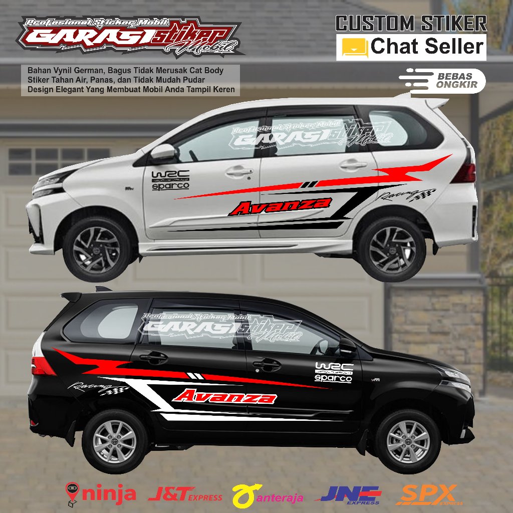 Sticker mobil avanza sticker list terlaris mobil toyota avanza stiker mobil avanza sport new - garas