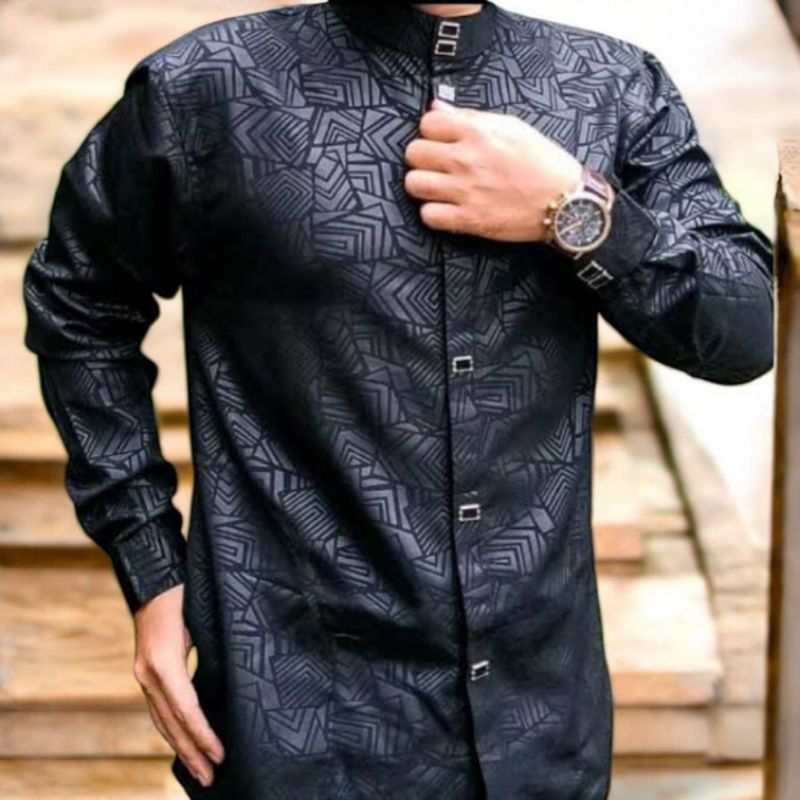 baju koko sultan original kemeja koko pria dewasa terbaru