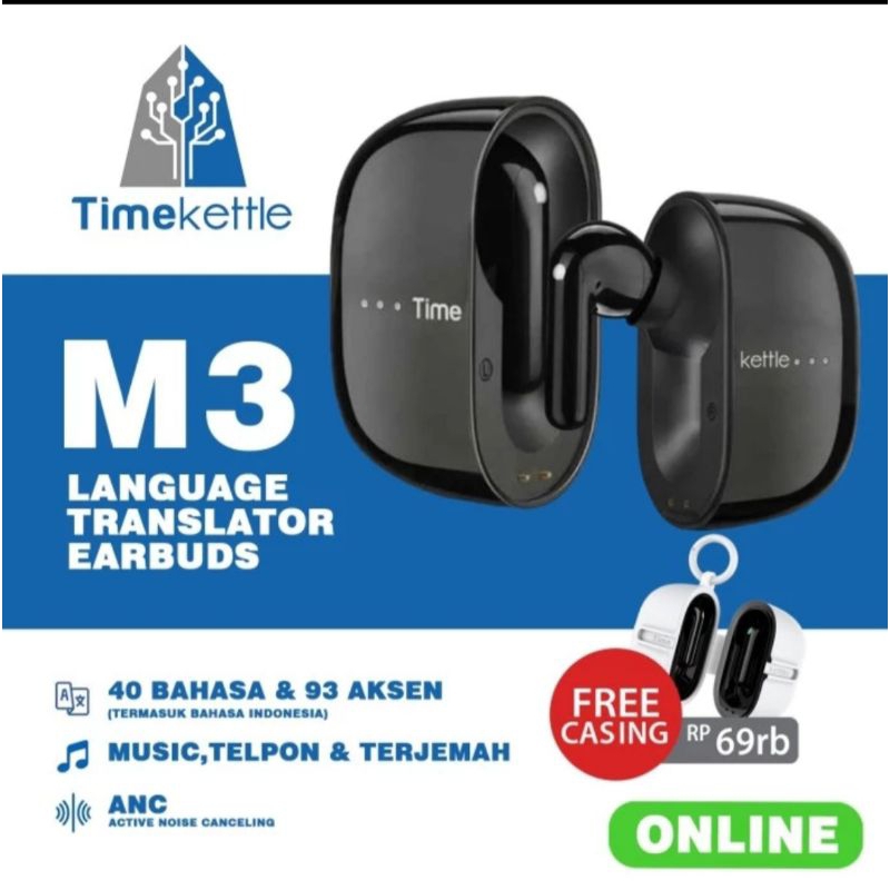 TimeKettle M3 Translator Earbuds tipe Online