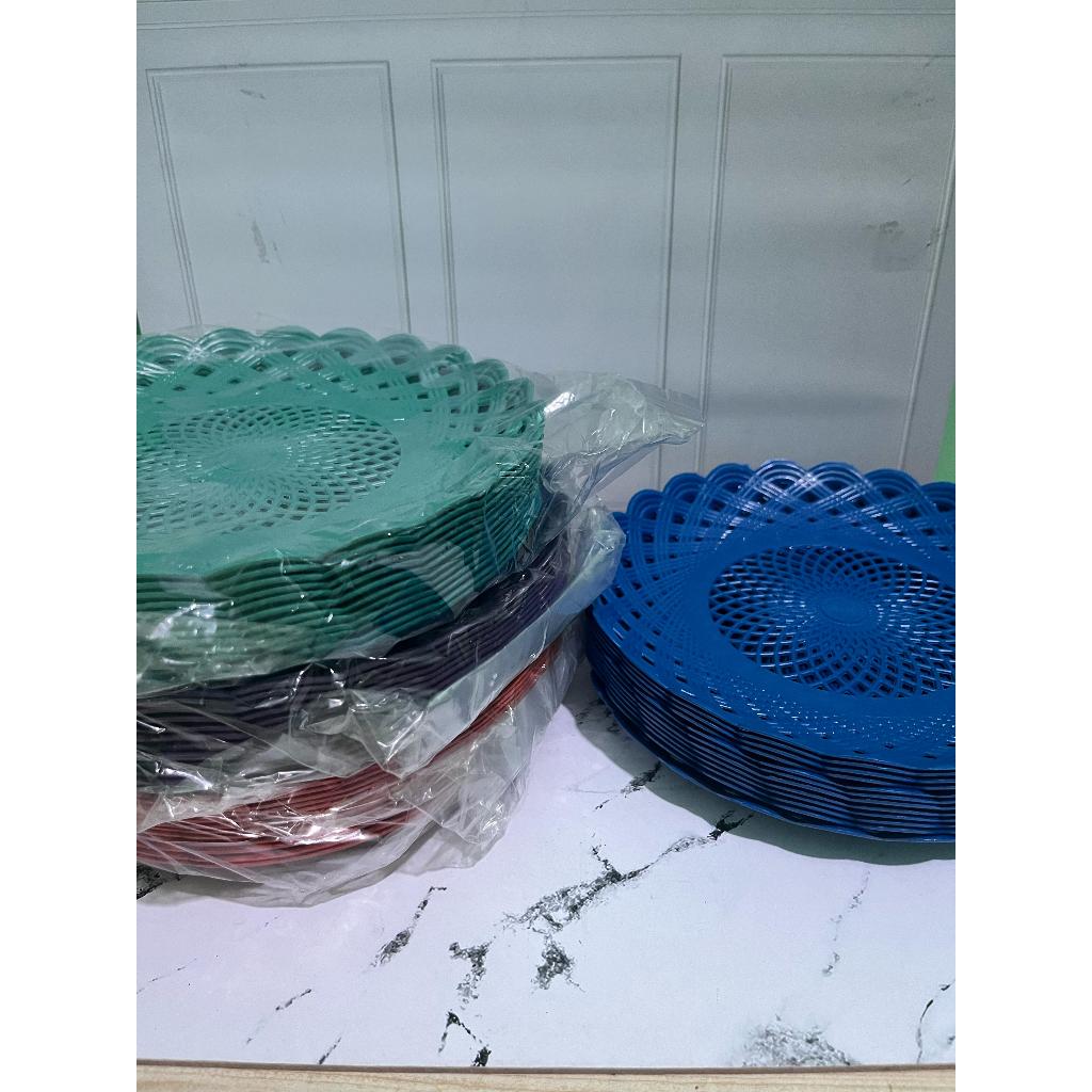 piring rotan/piring rotan plastik/piring rotan plastik tebal/piring makan rotan plastik/piring rotan