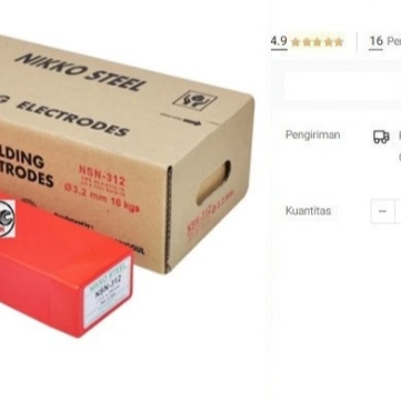 Kawat Las NSN-312 Stainless 3.2MM (1KG) NIKKO STEEL NSN312 NSN 312