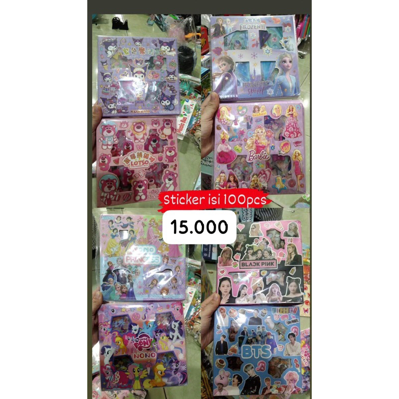 

NiceSoo mainan anak sticker sanrio isi 100pcs