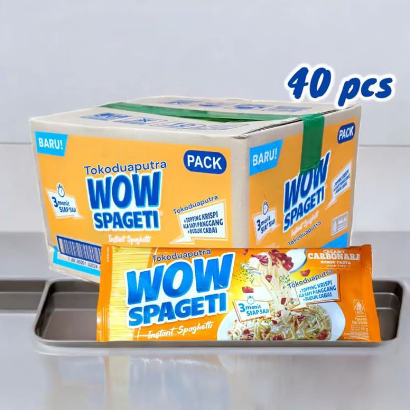 

Wow Spagetti Carborana 88gr × 40pcs - DUS ISI 40PCS