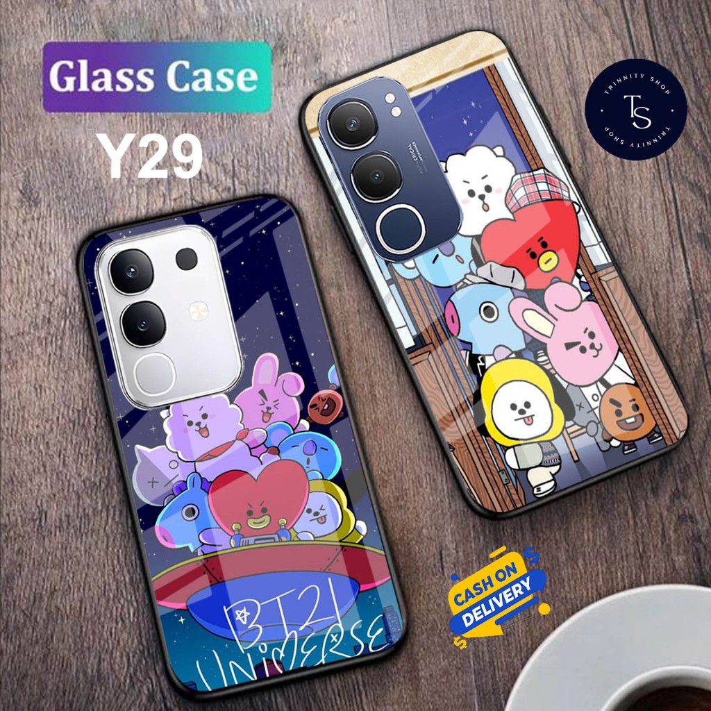 Softcase Kaca For VIVO Y29 (4G) & VIVO Y29 (5G) - Case Handphone For VIVO Y29 (4G) & VIVO Y29 (5G) [