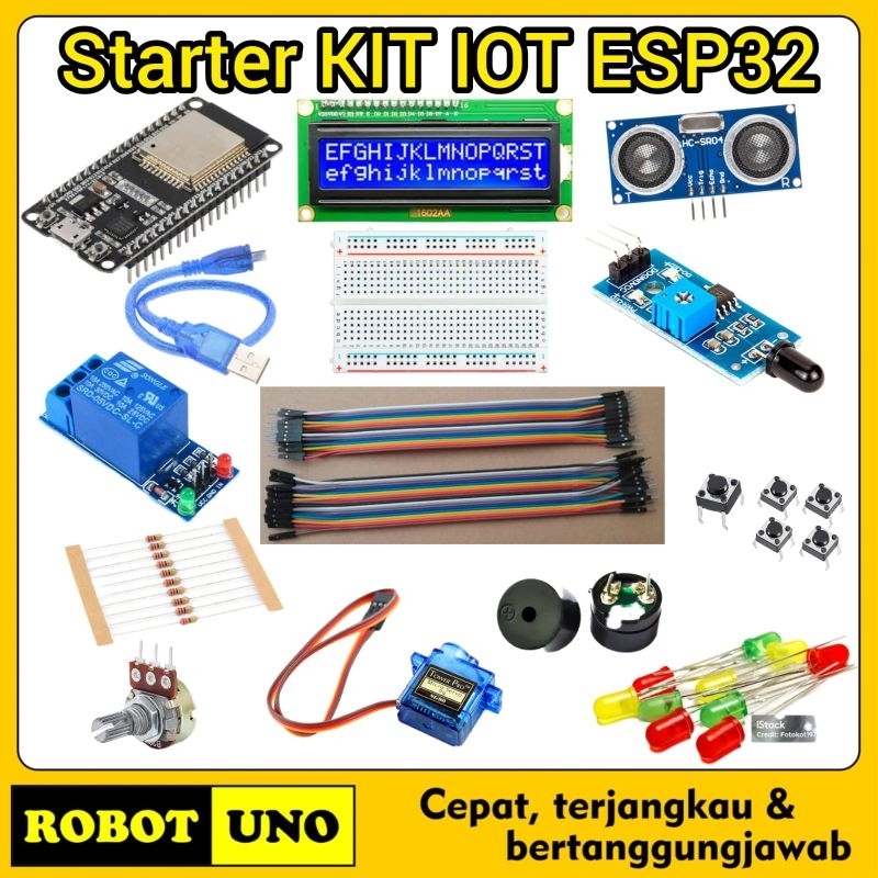 Starter KIT ESP32 IOT Paket Pembelajaran IOT ESP32 Versi 2