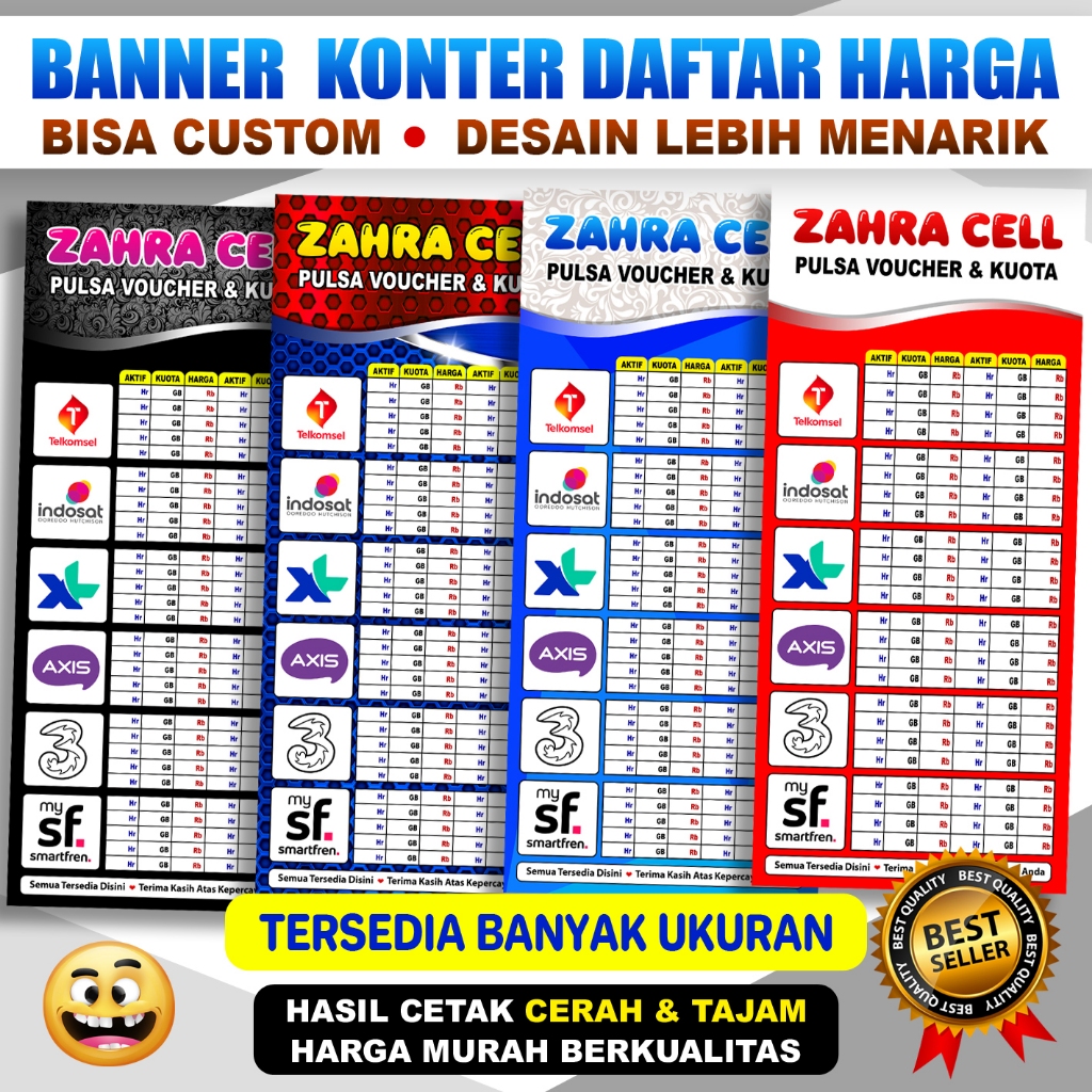 SPANDUK BANNER KONTER KUOTA TERBARU LUXURY