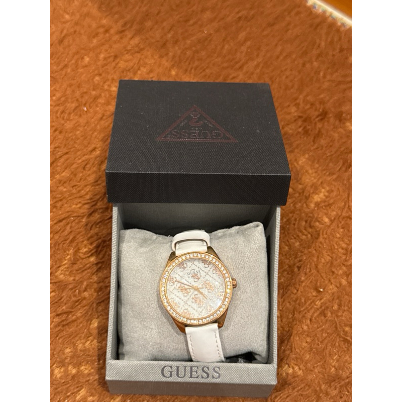 [PRELOVE] GUESS JAM TANGAN WANITA PUTIH LEATHER