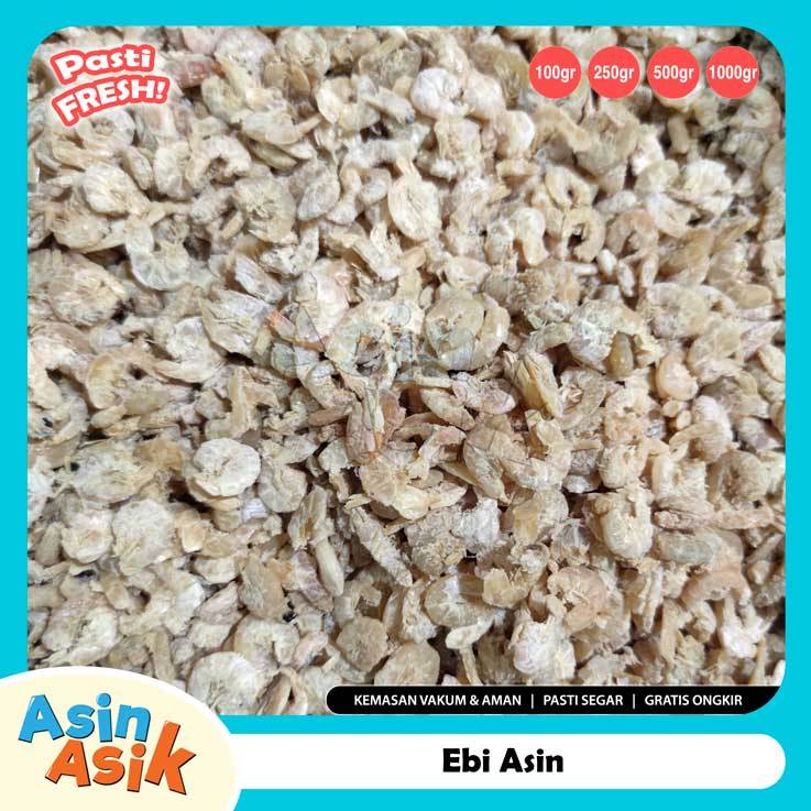 

Ebi Asin Hebi Udang Kering Segar Fresh Kemasan Vakum