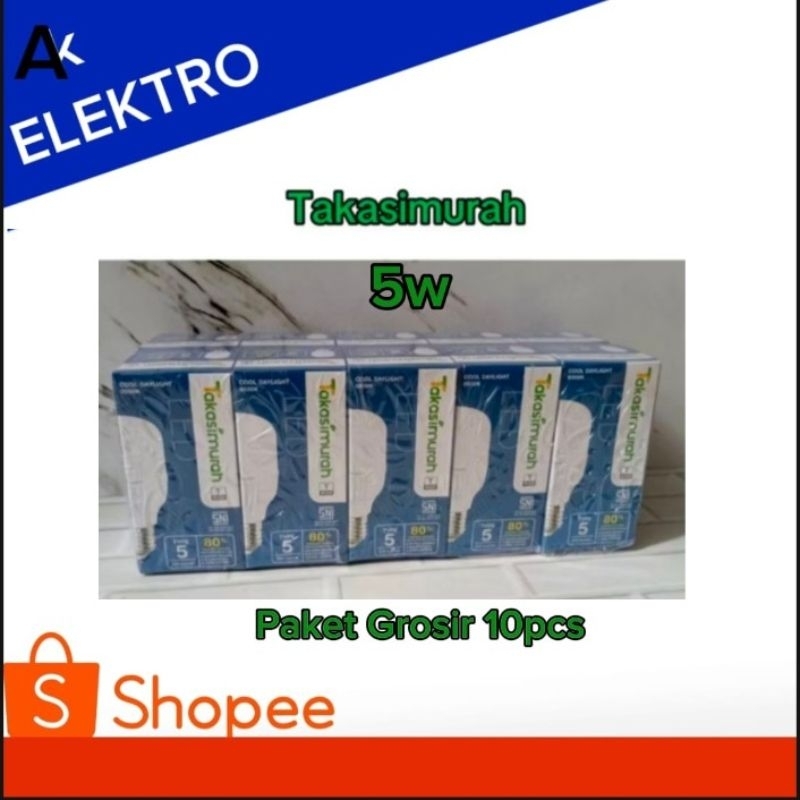 paket 10pc lampu led takasimurah 5w/ lampu murah led 5w takasimurah