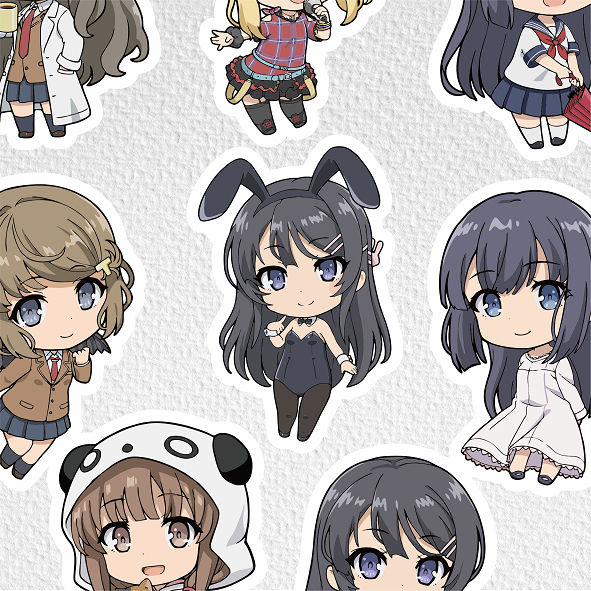 

[ VINYL & CHROMO 7 CM] ANIME cetak stiker Game/STIKER MURAH TEMA ANIME BUNNY GIRL/Rascal Does Not Dream Of Bunny Girl Senpai /murah/stiker medium/black clover