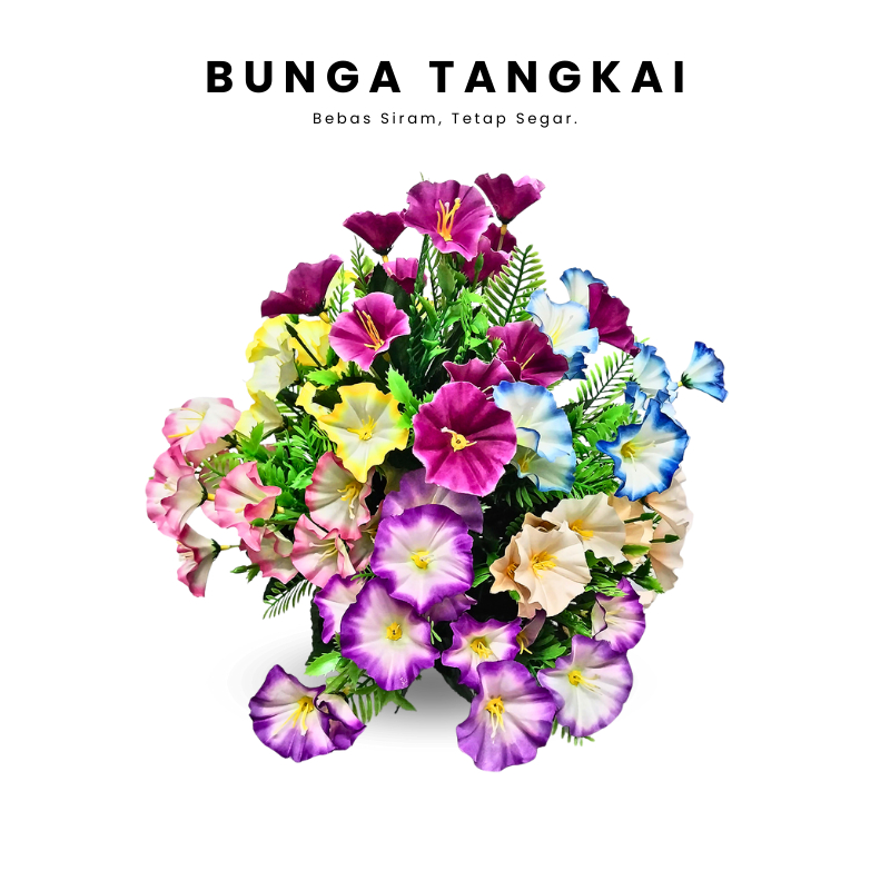 Bunga Hias Plastik Mini Artificial Buket Dekorasi Bunga Tangkai Kembang Sepatu PBP117