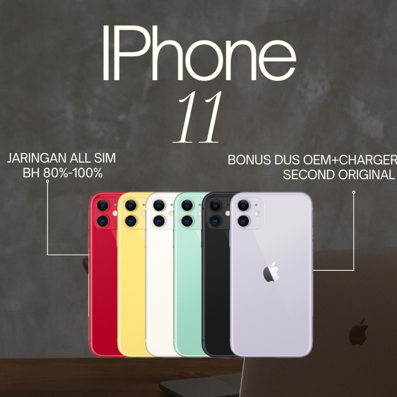 IP 11 64GB 128GB 256GB Wifi / Cellular 4G Second Normal Mulus Murah
