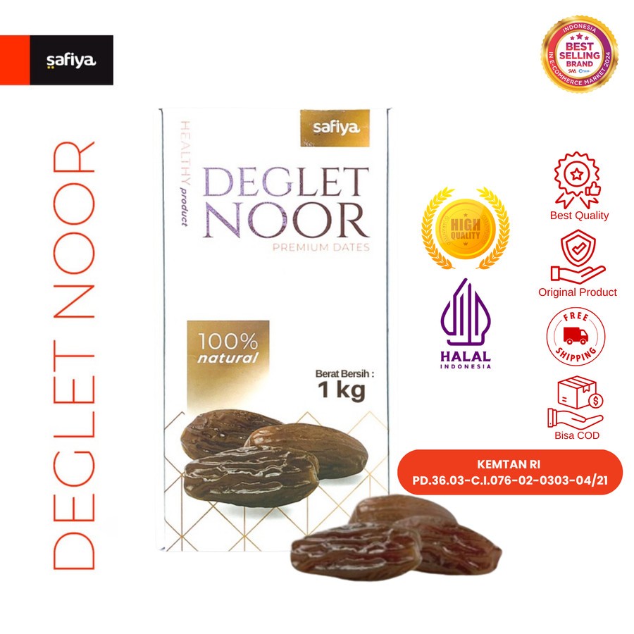 

Kurma Tunisia Madu 1 Kg Deglet Noor Tanpa Tangkai Safiya SnackRia