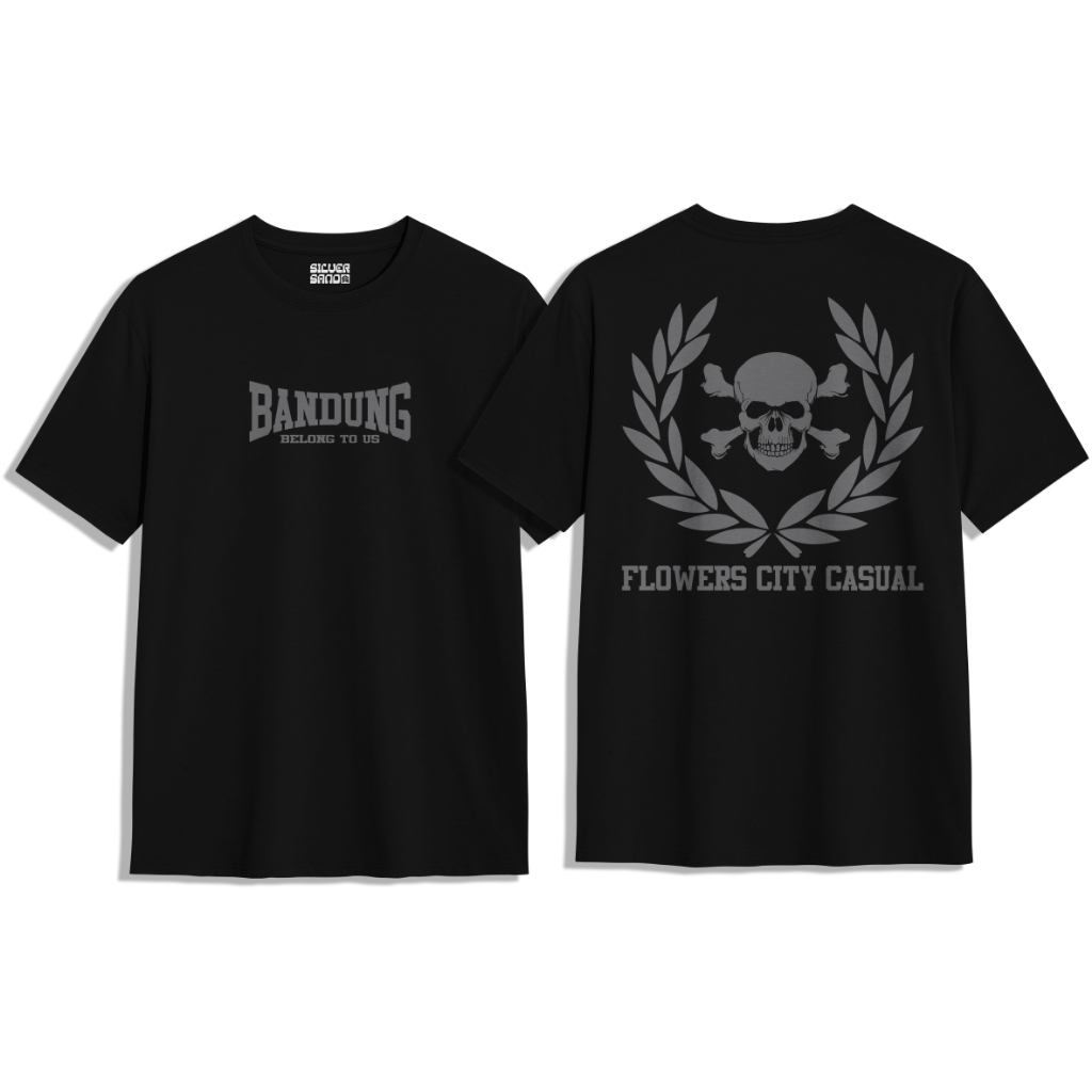 Kaos Distro Football Bandung Flowers City Casual Dewasa Combed 24s