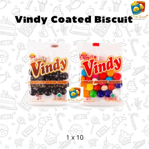 

Vindy Coated Biscuit (1 Pak Isi 10) / Telor Cicak Warna - Warni