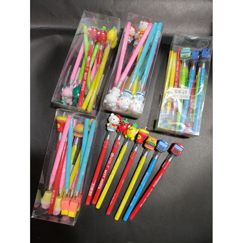 

12pcs pensil lantu bensia fancy pensil susun