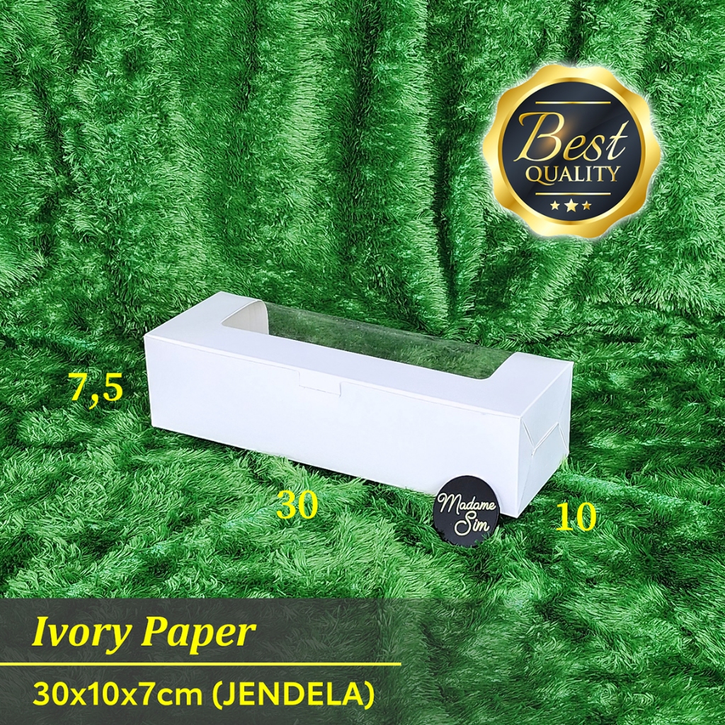

BOX IVORY - KOTAK BOLU GULUNG - DUS LAPIS LEGIT ROL 30x10x7 - JENDELA (ISI : 10 PCS)