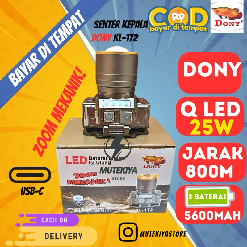 Senter Kepala Zoom Dony Type KL-172 | 25W