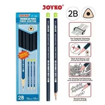 

PENSIL 2B JOYKO P-90 SEGITIGA PER 1 PAK 12 PCS