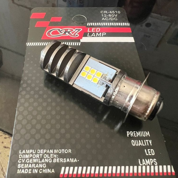 Lampu motor Led 12 mata h6 gepeng Depan lampu  Ac Dc H6 bulat Mio Beat bebek  UNIVERSAL