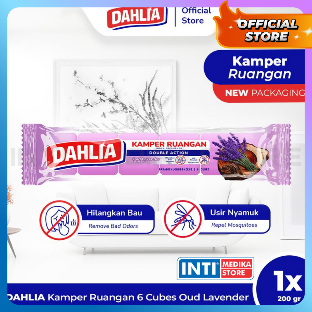 DAHLIA - Kamper Ruangan Colour Cube DOUBLE ACTION | Kapur Barus Kotak Serbaguna Anti Nyamuk