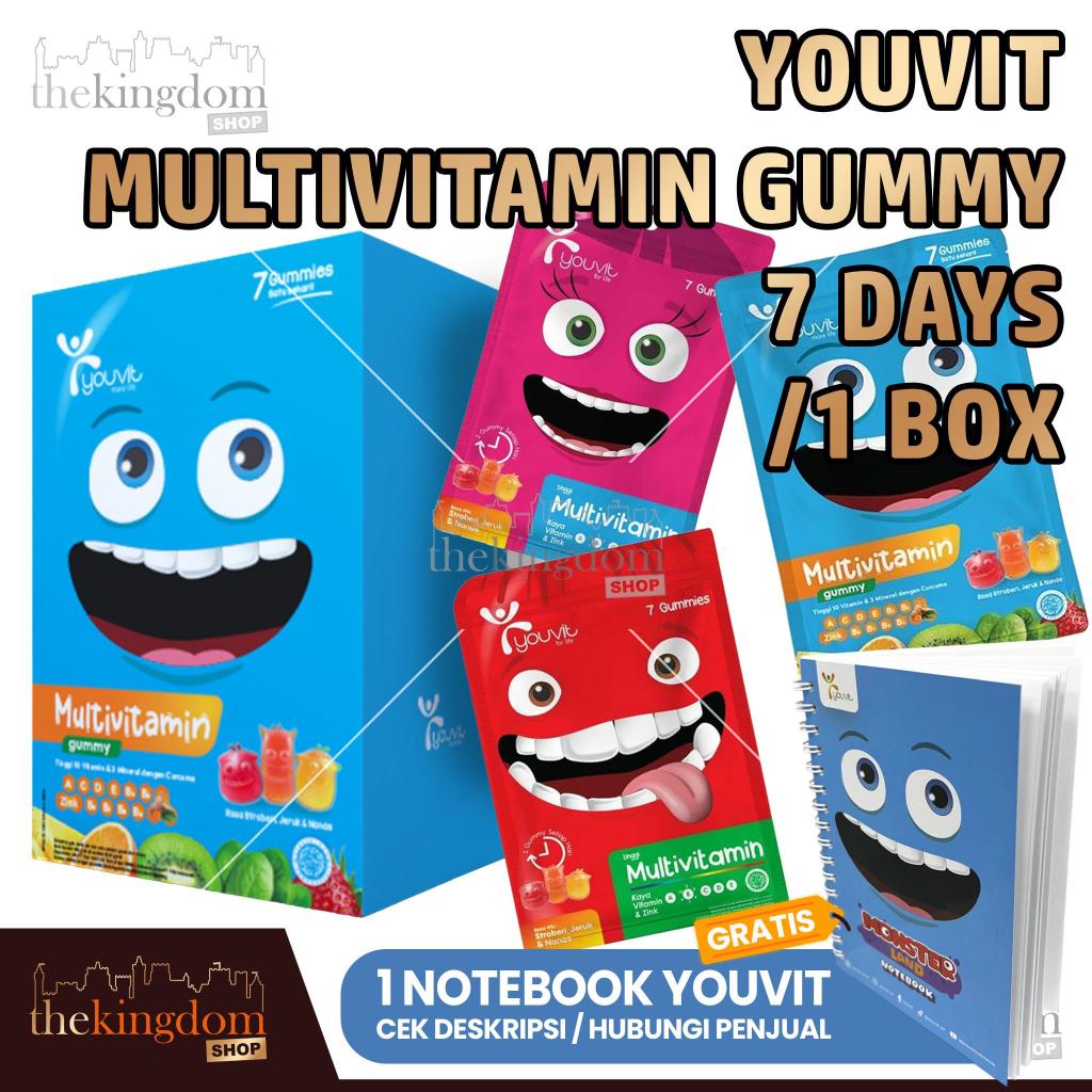 

Youvit Multivitamin Gummy 7 Days Kids Box Isi 6 Sachet Vitamin Anak Superberries Imun Tubuh