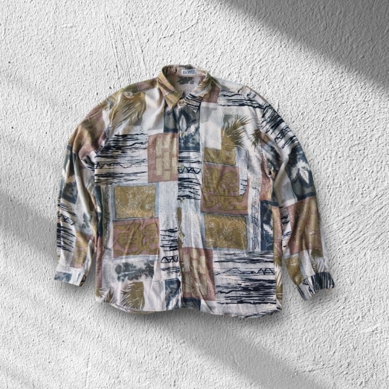 boys vintage Pattern Shirt / kemeja vintage / kemeja second