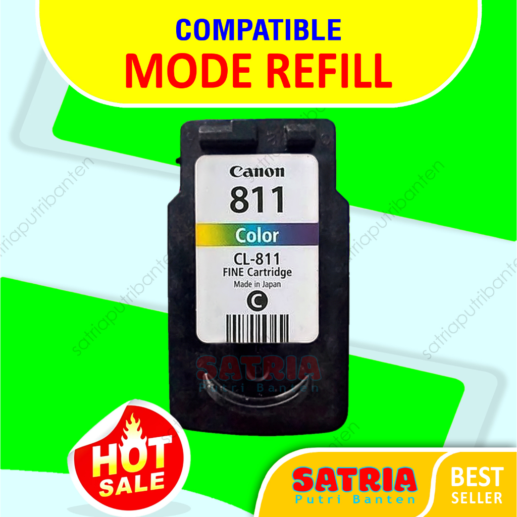Cartridge Catridge Tinta Canon 811 CL-811 Color Refil Siap Pakai Compatible iP2770 MP287 MP237 MX366