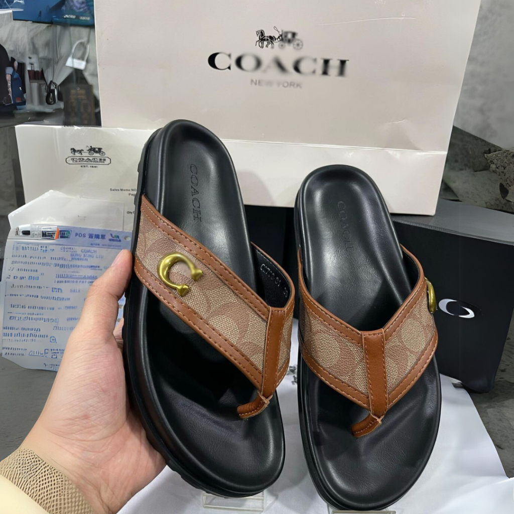 slide on coach / new arrival slide on Coach  import / slide pria terbaru / sandal pria import / sand