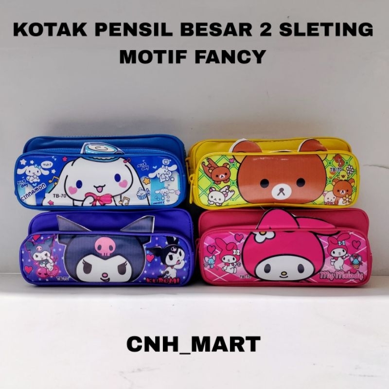 

Kotak Pensil Fancy Besar 2 Sleting Gambar Kuromi Dan Teman