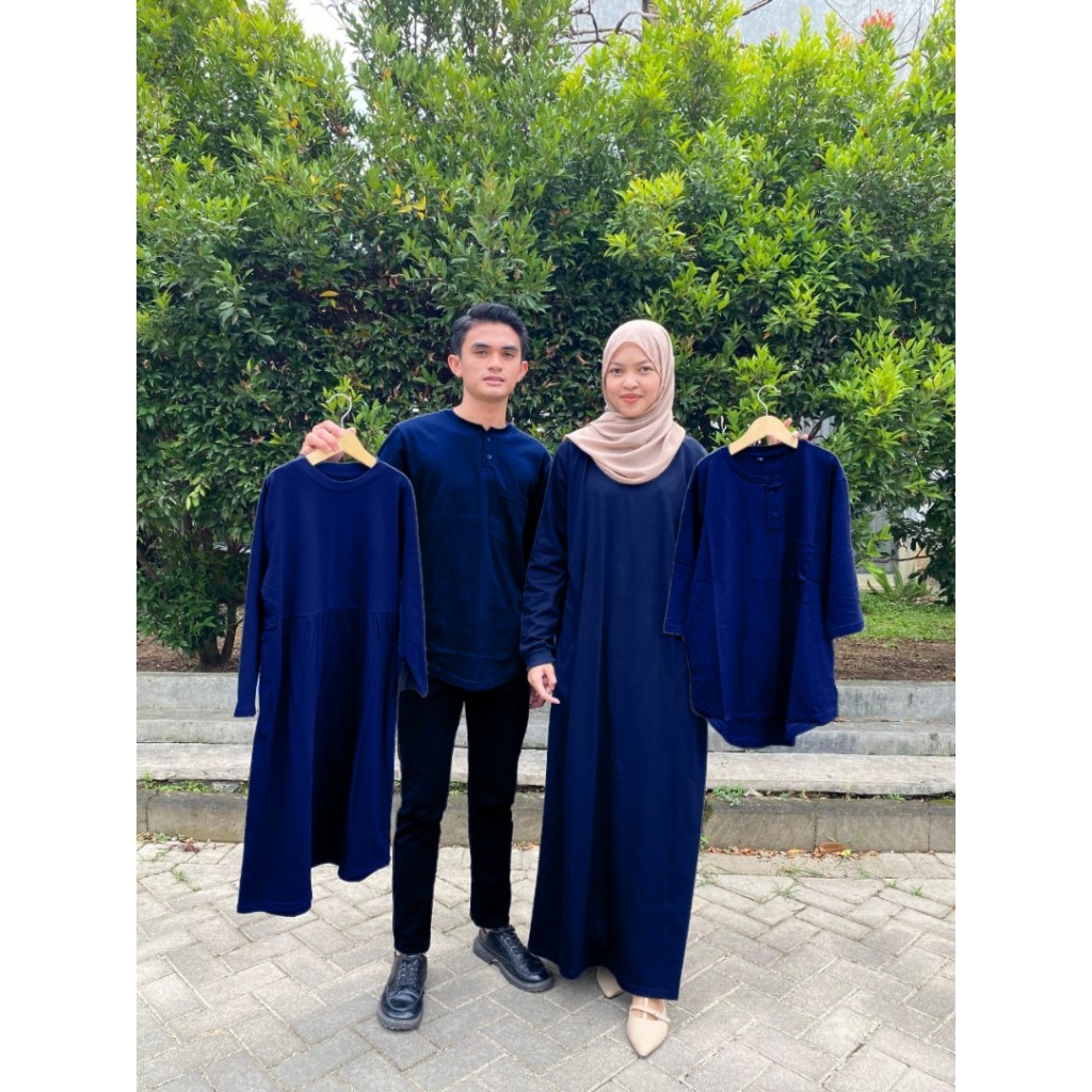 Baju Couple Keluarga Lebaran 2025 Terbaru Brisa Couple Combed BO Baju Koko Pria Baju Koko Anak Laki 