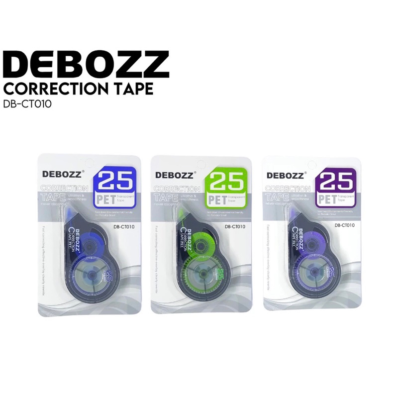 

Termurah CORRECTION TAPE DEBOZZ DB-CT010 / Correction Tape/ CP TAPE / TIP EX / Tip Ex Kertas 1pcs