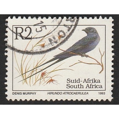 

A 11997 SATU BUAH PRANGKO SOUTH AFRICA TEMA SATWA BURUNG HIRUNDO ATROCAERULEA DENGAN KONDISI SUDAH ADA CAP