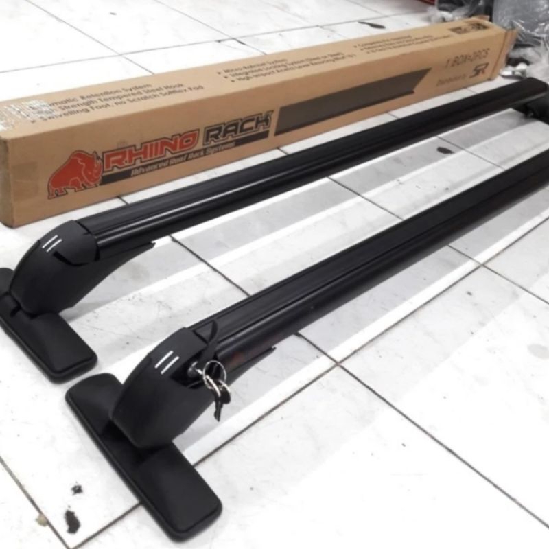 Crossbar RHINO Model Kunci Jepit Body Mobil - Crossbar Kaki Roofrack Mobil