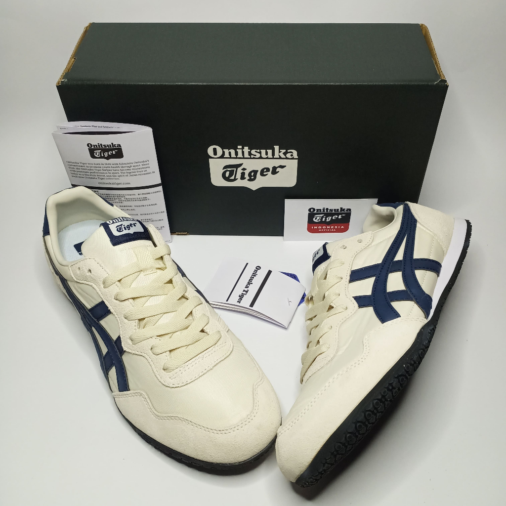 Sepatu Onit Tiger Serrano 'Cream Navy' Sneakers Original