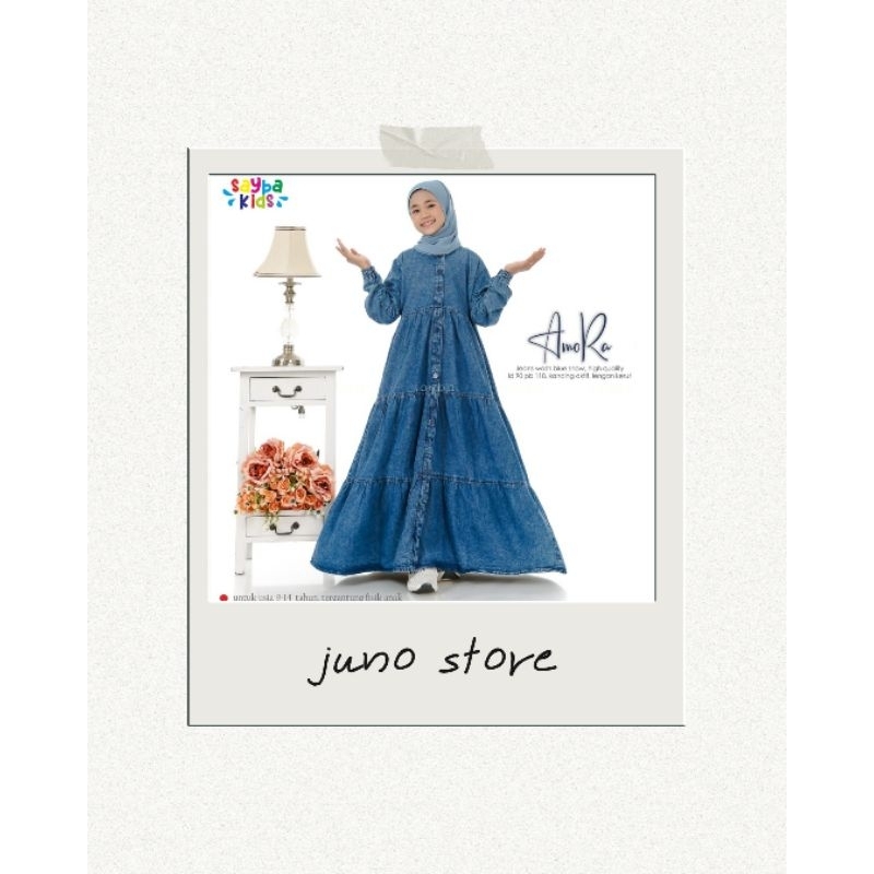AMORA KIDS MAXY ORI SAYBA / GAMIS ANAK JEANS MURAH