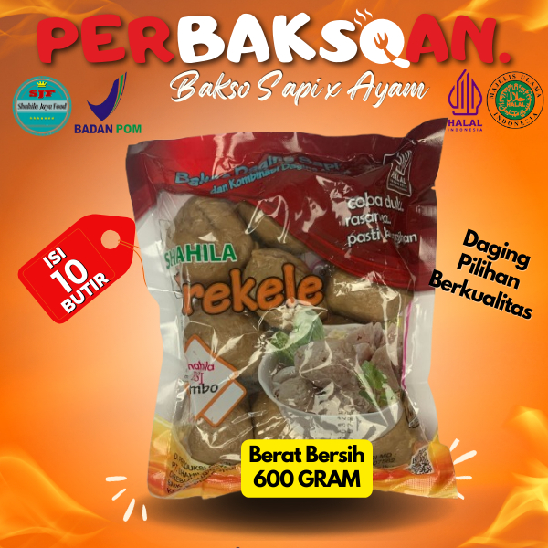 

Bakso Urat JUMBO Isi 10 Butir Berat 600 Gram Baso Pentol