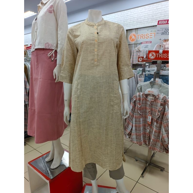 triset dress wanita