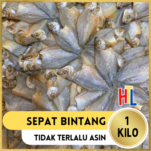 Ikan Asin Sepat Bintang Super | Sepat Kipas | Sepat Bunga 1Kg