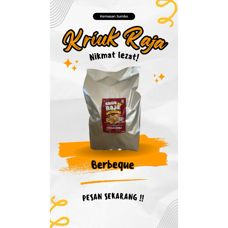 

Jumbo 300 Gr Kriuk Raja Keripik Singkong Berbeque