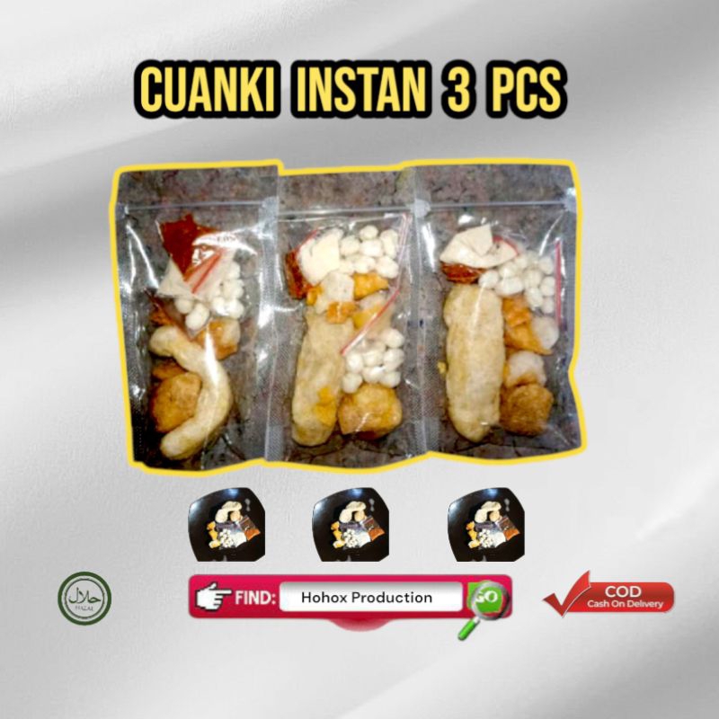 

CUANKI INSTAN 3 PCS TERJANGKAU kuah pedas