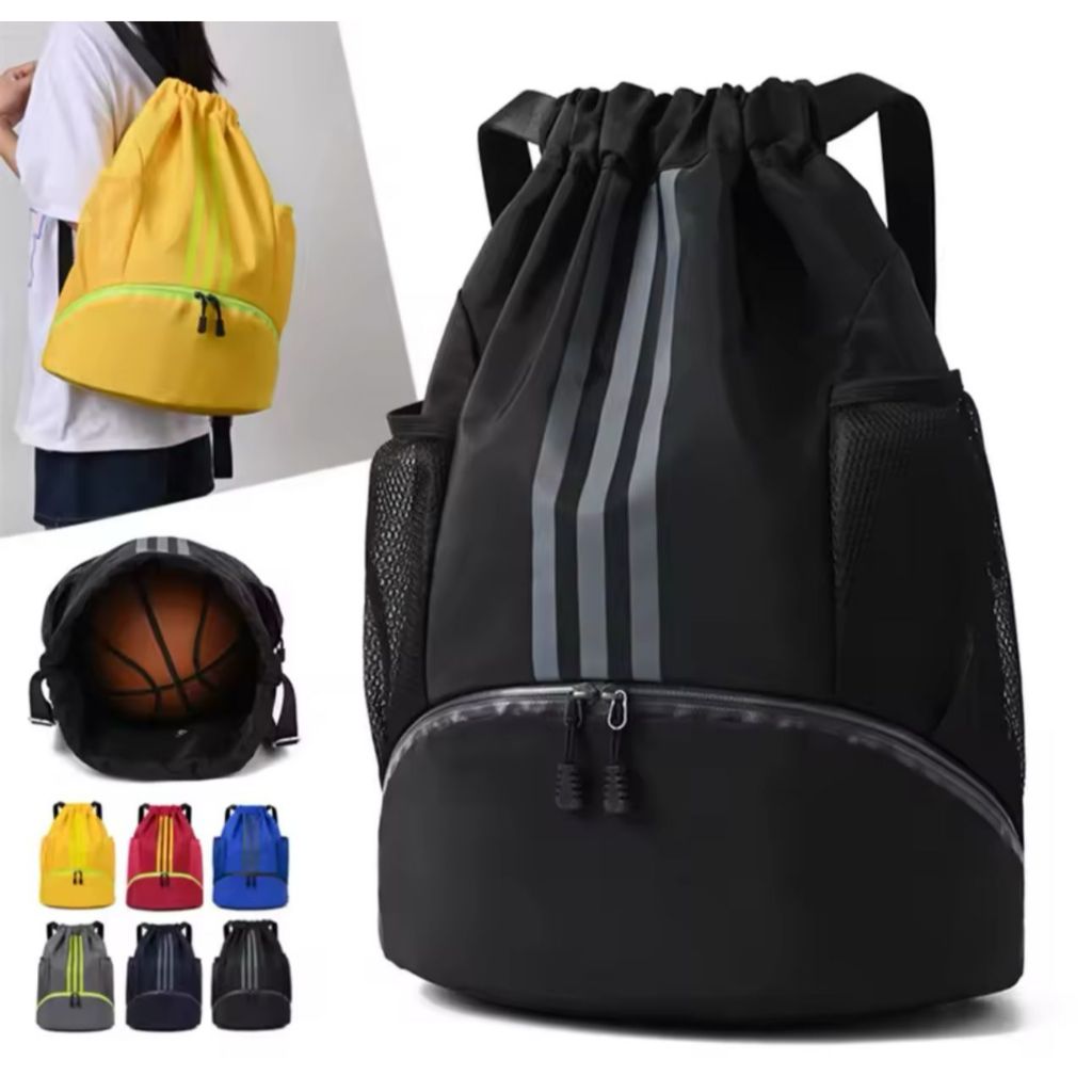 aqq Tas sport atau ransel olahraga yang muat bola basket, ransel sport unisex tas olahraga