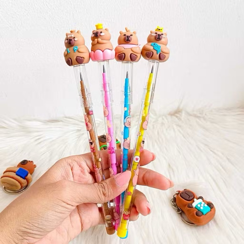 

Pensil Susun Anak Capybara 3D Pensil Bensia Karakter Lucu Imut Gemas Bisa Refill
